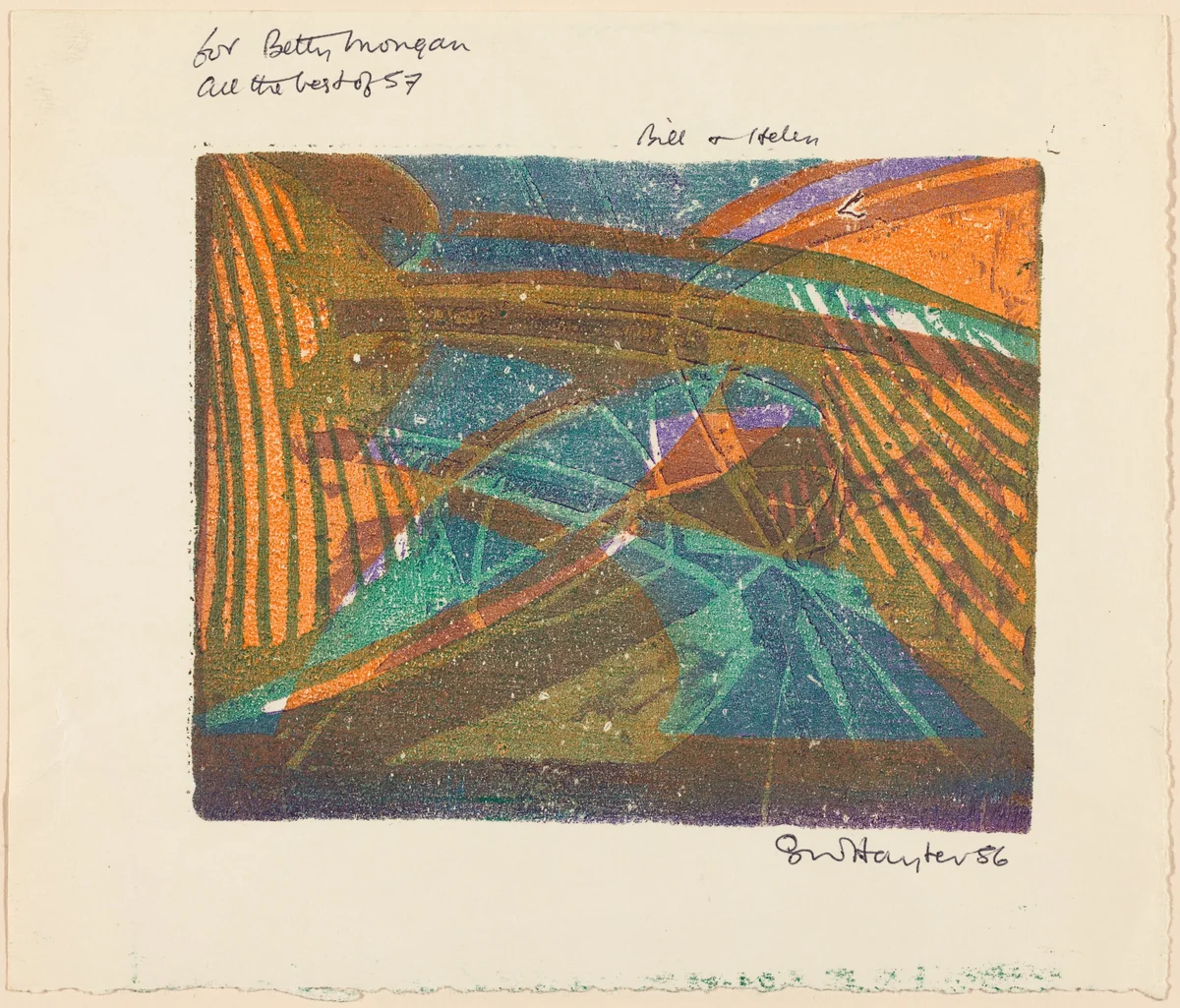 Greeting Card by Stanley William Hayter, print, 1956-1957