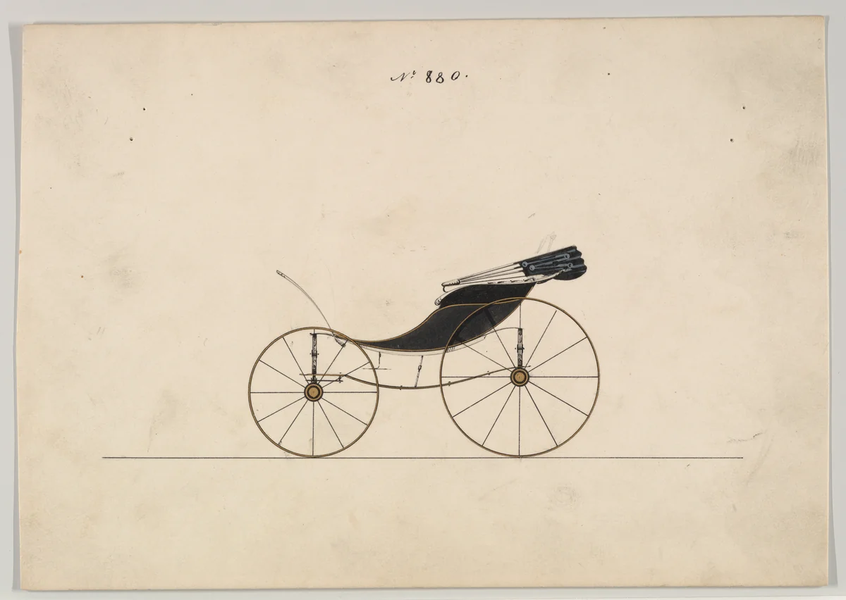 Phaeton #880 by Brewster & Co., drawing, 1860-1870