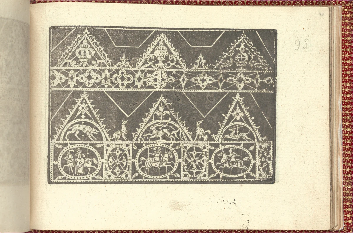 Corona delle Nobili et Virtuose Donne: Libro I-IV, page 95 (recto) by Cesare Vecellio, book, 1601