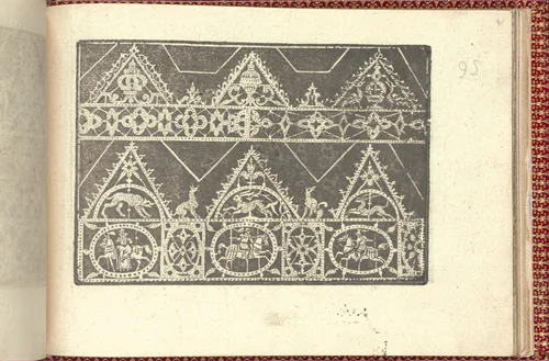 Corona delle Nobili et Virtuose Donne: Libro I-IV, page 95 (recto) by Cesare Vecellio, book, 1601