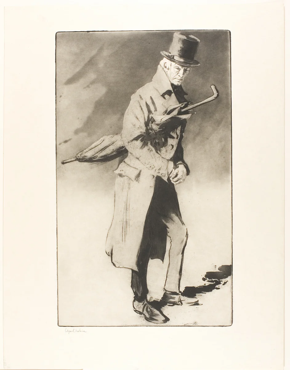 Lerand in the Role of "Rodin" in The Wandering Jew by Edgar Chahine, print, 1903