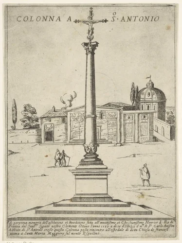 Zuil van San Antonio by Giovanni Maggi, print, 1576-1618