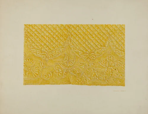 Quilting on Silk (Detail) by Edward Jewett, index of american design, 1940