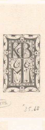 Monogram van Karel de Bazel en Mathieu Lauweriks by Karel Petrus Cornelis de Bazel, print, 1934