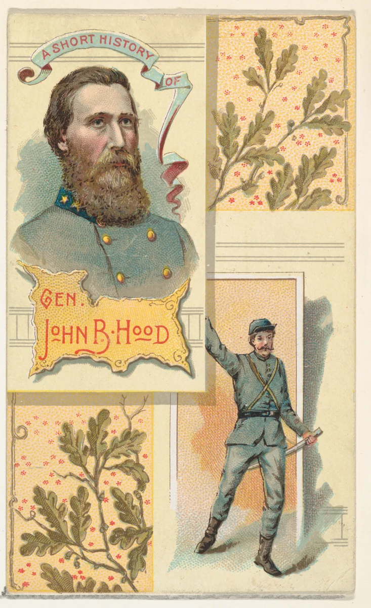A Short History: General John Bell Hood, from the Histories of Generals series (N114) issued by W. Duke, Sons & Co. to promote Honest Long Cut Smoking and Chewing Tobacco by W. Duke, Sons & Co., print, 1888