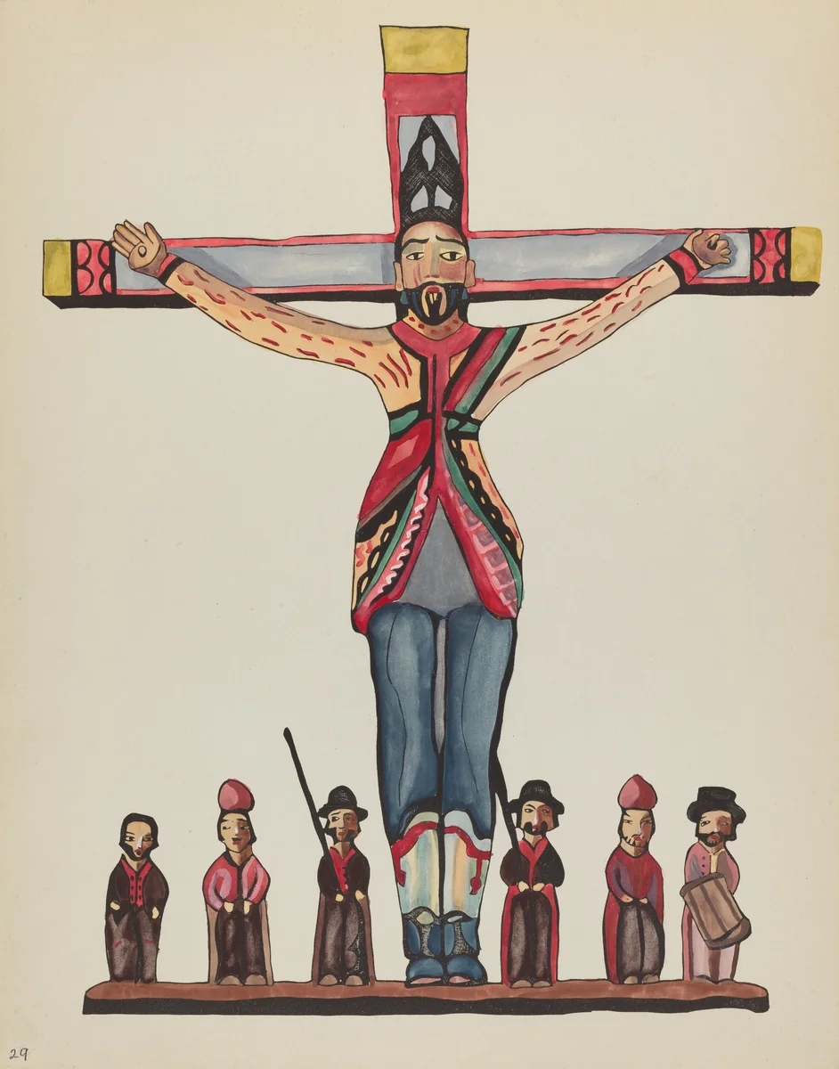 Plate 29: Saint Acacius: From Portfolio "Spanish Colonial Designs of New Mexico" by American 20th Century, index of american design, 1935-1942