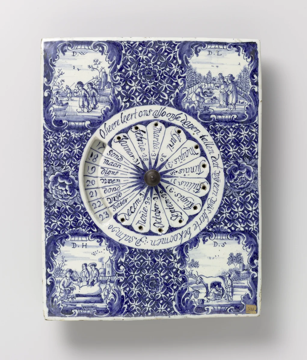 Calendar by anonymous, other, 1725-1760