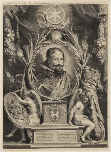 Don Gaspar de Guzmán, Count-Duke of Olivares by Paulus Pontius, print, 1626