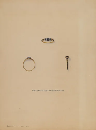 Mourning Ring by John H. Tercuzzi, index of american design, 1936