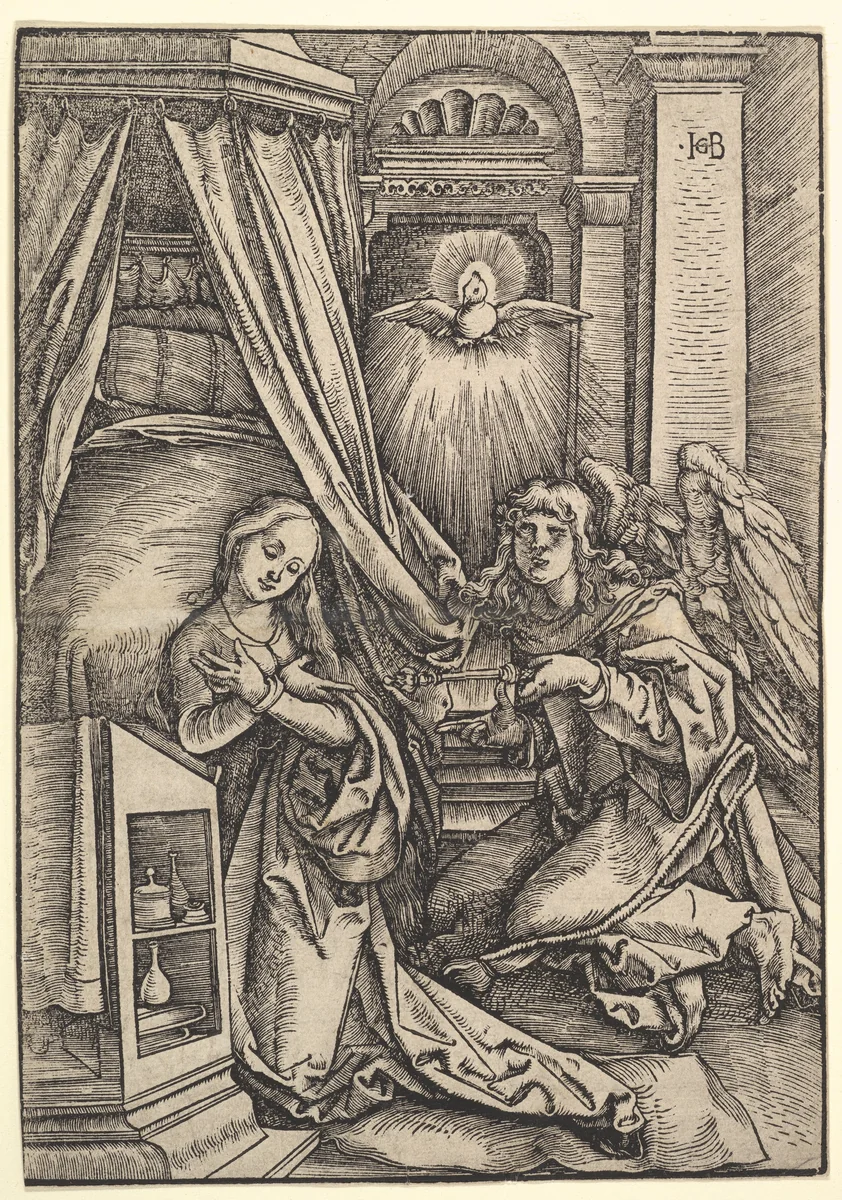 The Annunciation by Hans Baldung, print, 1514