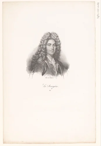 Portret van Jean de La Bruyère by anonymous, print, 1818-1842