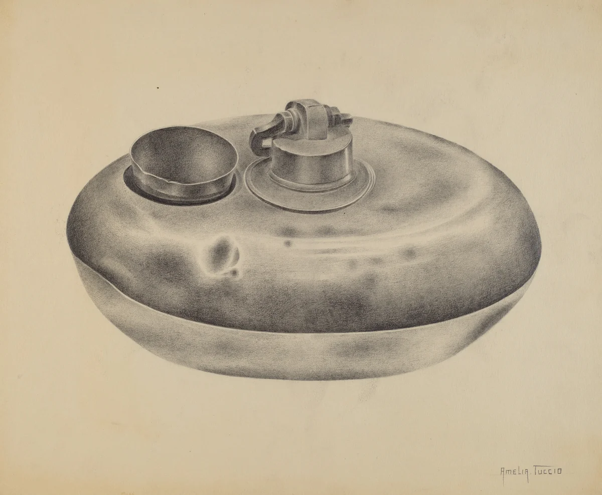Hot Water Dish and Beaker by Amelia Tuccio, index of american design, 1936