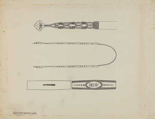 Silver Sugar Tongs by Kalamian Walton, index of american design, 1939