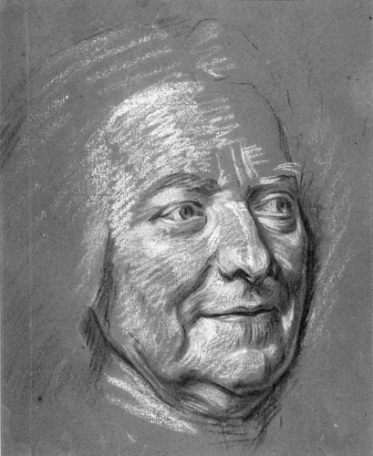 Portrait of M. Louis Silvestre by Maurice Quentin de Latour, drawing, 1748-1758