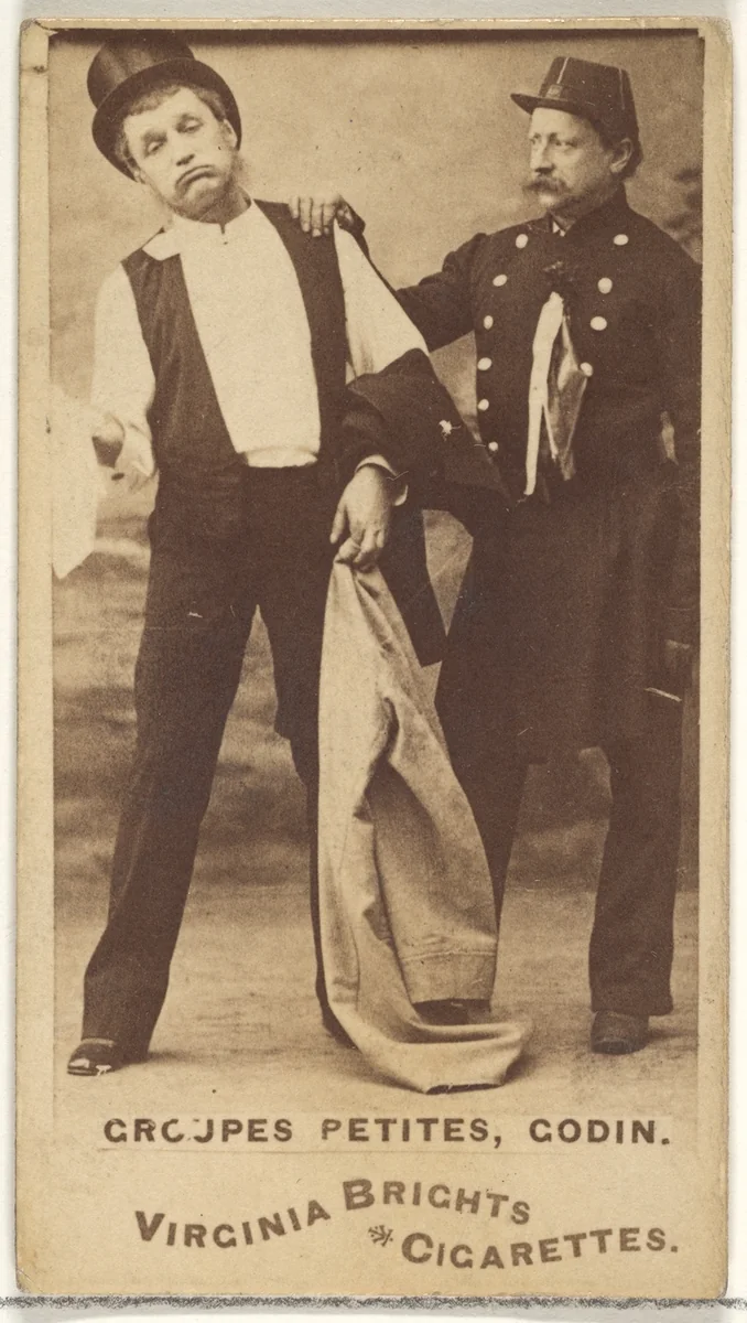 Groupes Petites, Godin, from the Actors and Actresses series (N45, Type 1) for Virginia Brights Cigarettes by Allen & Ginter, photograph, 1885-1891