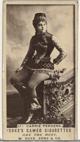 Card Number 371, Carrie Perkens, from the Actors and Actresses series (N145-5) issued by Duke Sons & Co. to promote Cameo Cigarettes by W. Duke, Sons & Co., photograph, 1880-1889