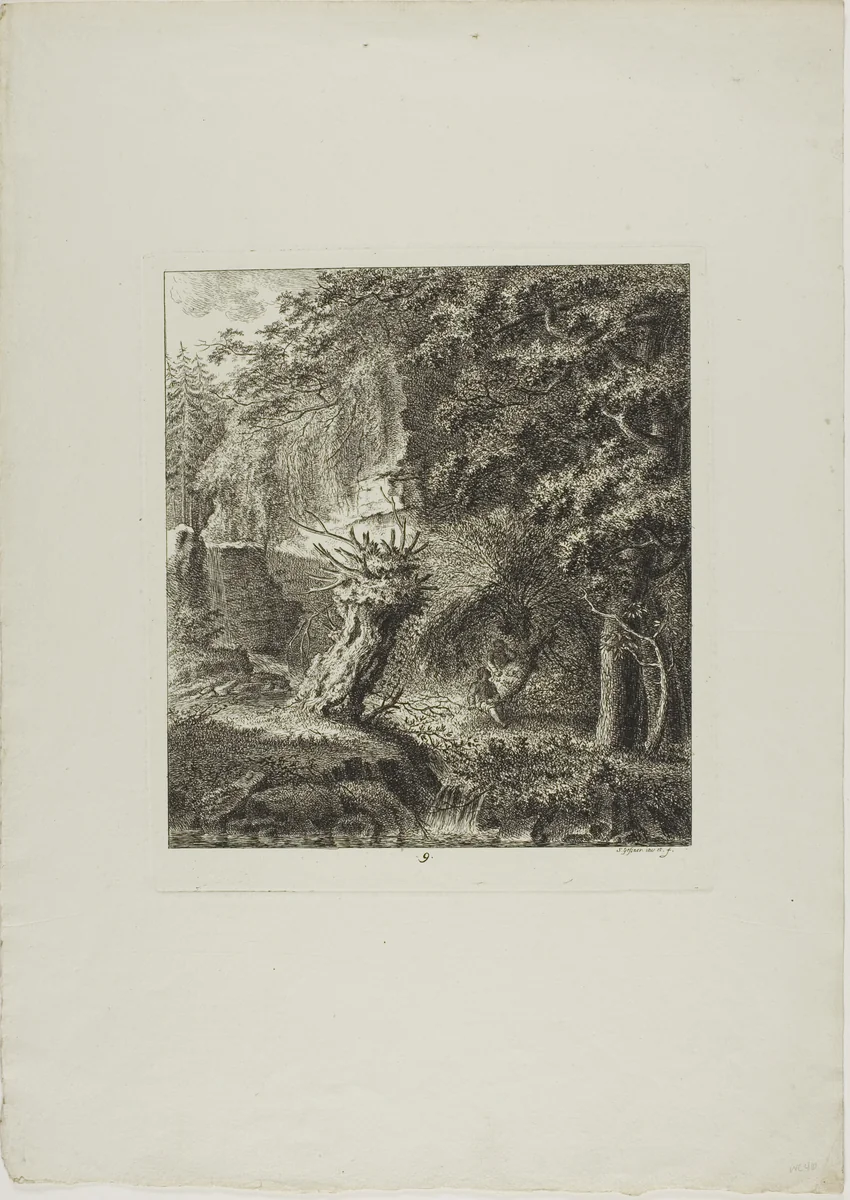 Landscapes Dedicated to M. Warelet by Salomon Gessner, print, 1764