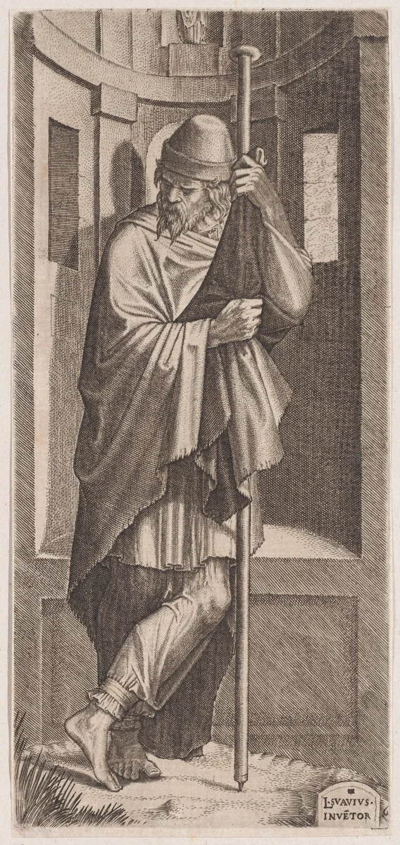 St. James Major, from "Christ, the Twelve Apostles and St. Paul" by Lambert Suavius, print, 1525-1576