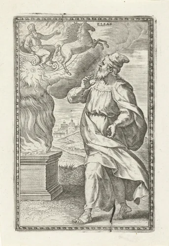 Profeet Elia by Johann Sadeler, print, 1575