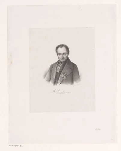 Portret van H. Strootman by anonymous, print, 1847-1865