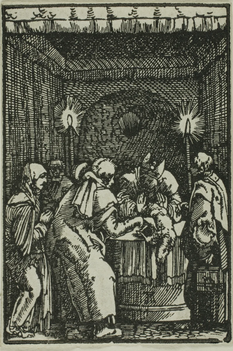 Joachim's Offering Refused, from The Fall and Redemption of Man by Albrecht Altdorfer, print, 1510-1518
