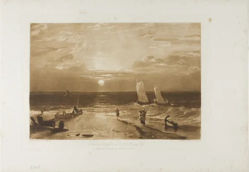 The Midmay Sea-Piece, plate 40 from LIber Studiorum by Joseph Mallord William Turner, print, 1812