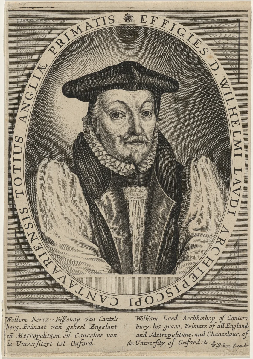 William Laud, Archbishop of Canterbury by Claes Jansz Visscher, print, 1586-1652