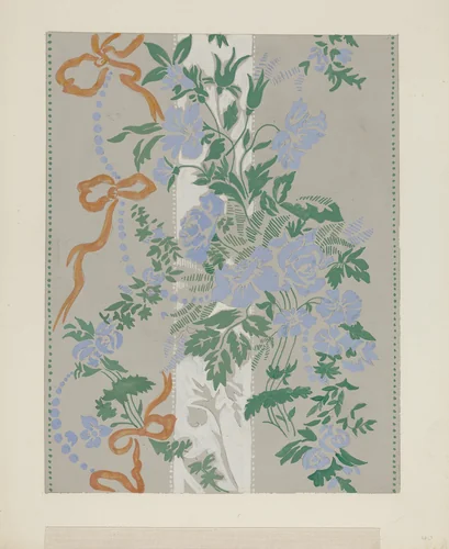 Wallpaper by Mina Lowry, index of american design, 1935-1942