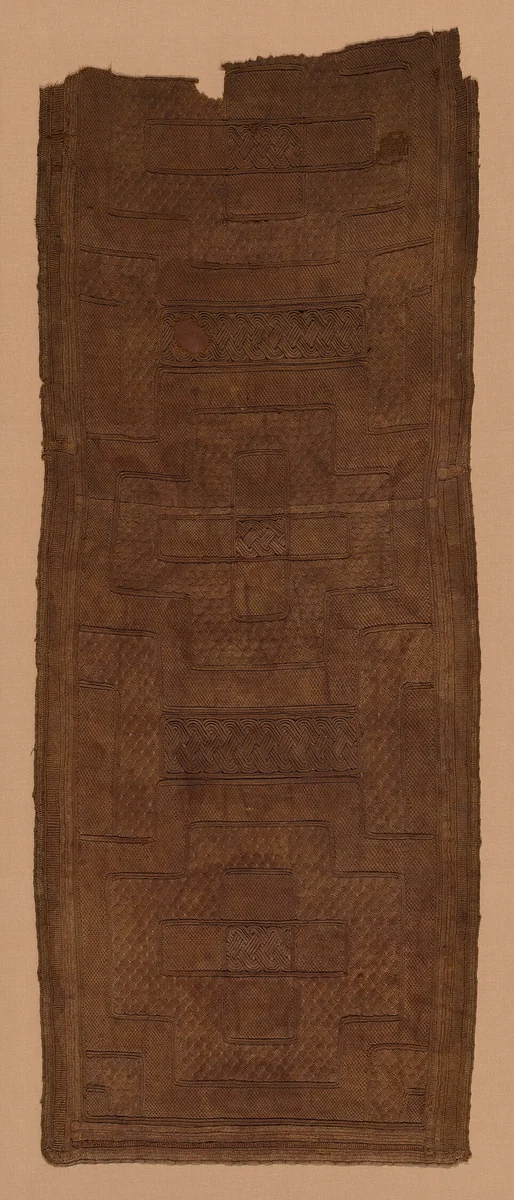 Fragment from a Royal Overskirt (ncaka kot) by Kuba Kasai, textile, 1701-1825