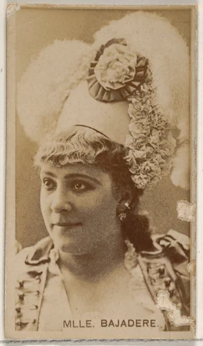 Mlle. Bajadere, from the Actors and Actresses series (N45, Type 8) for Virginia Brights Cigarettes by Allen & Ginter, photograph, 1885-1891