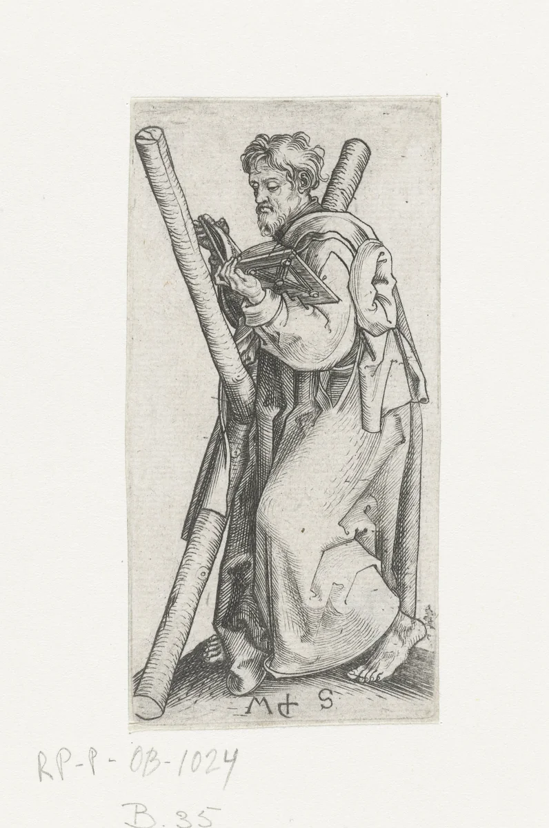 Apostel Andreas by Unknown, print, 1470-1491