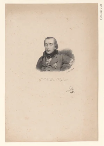Portret van Louis Antoine Henri de Bourbon-Condé by anonymous, print, 1818-1842