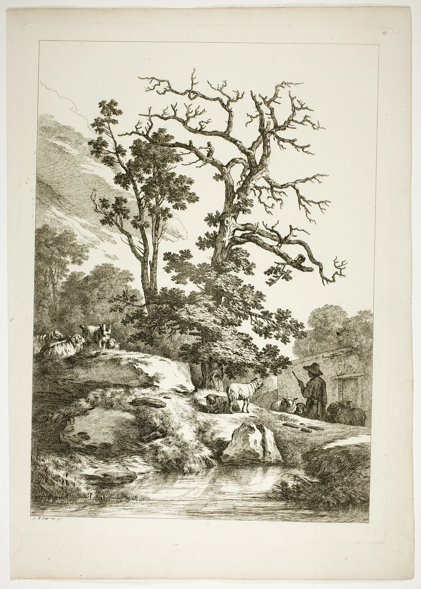 Plate 23 of 38 from Oeuvres de J. B. Huet by Jean Baptiste Huet, print, 1796-1799