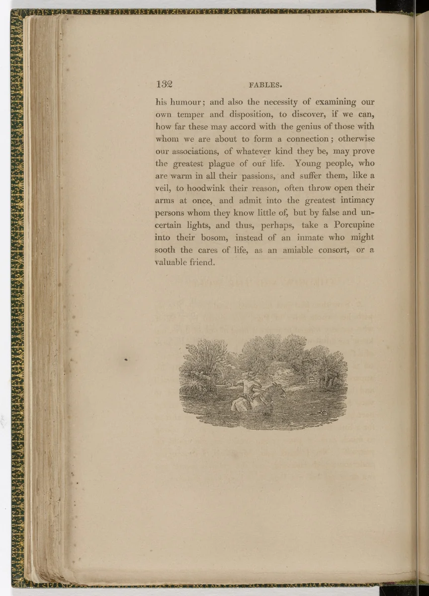 Tailpiece (page 132) from The Fables of Aesop by Thomas Bewick, illustrated book, 1818