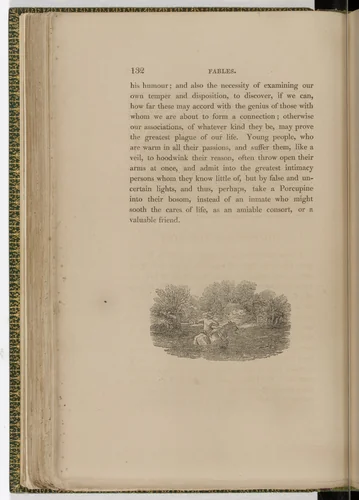 Tailpiece (page 132) from The Fables of Aesop by Thomas Bewick, illustrated book, 1818