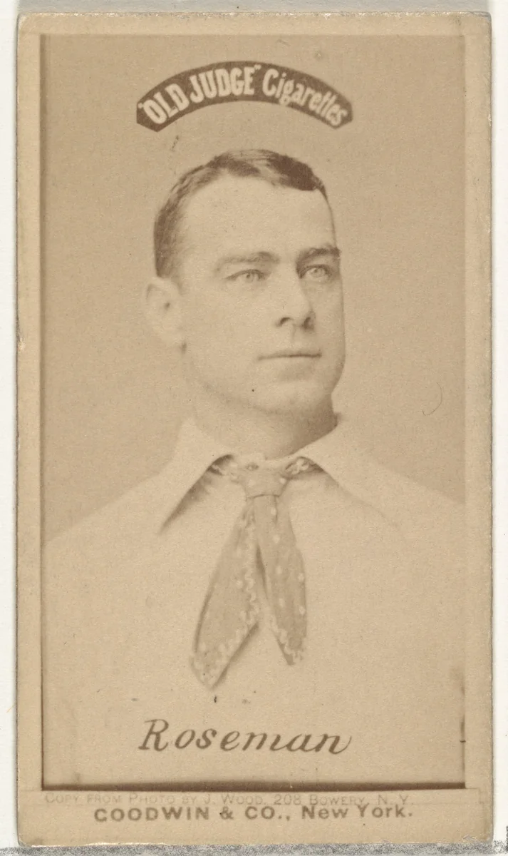 Roseman, from the Old Judge series (N172) for Old Judge Cigarettes by Goodwin & Company, photograph, 1887-1890