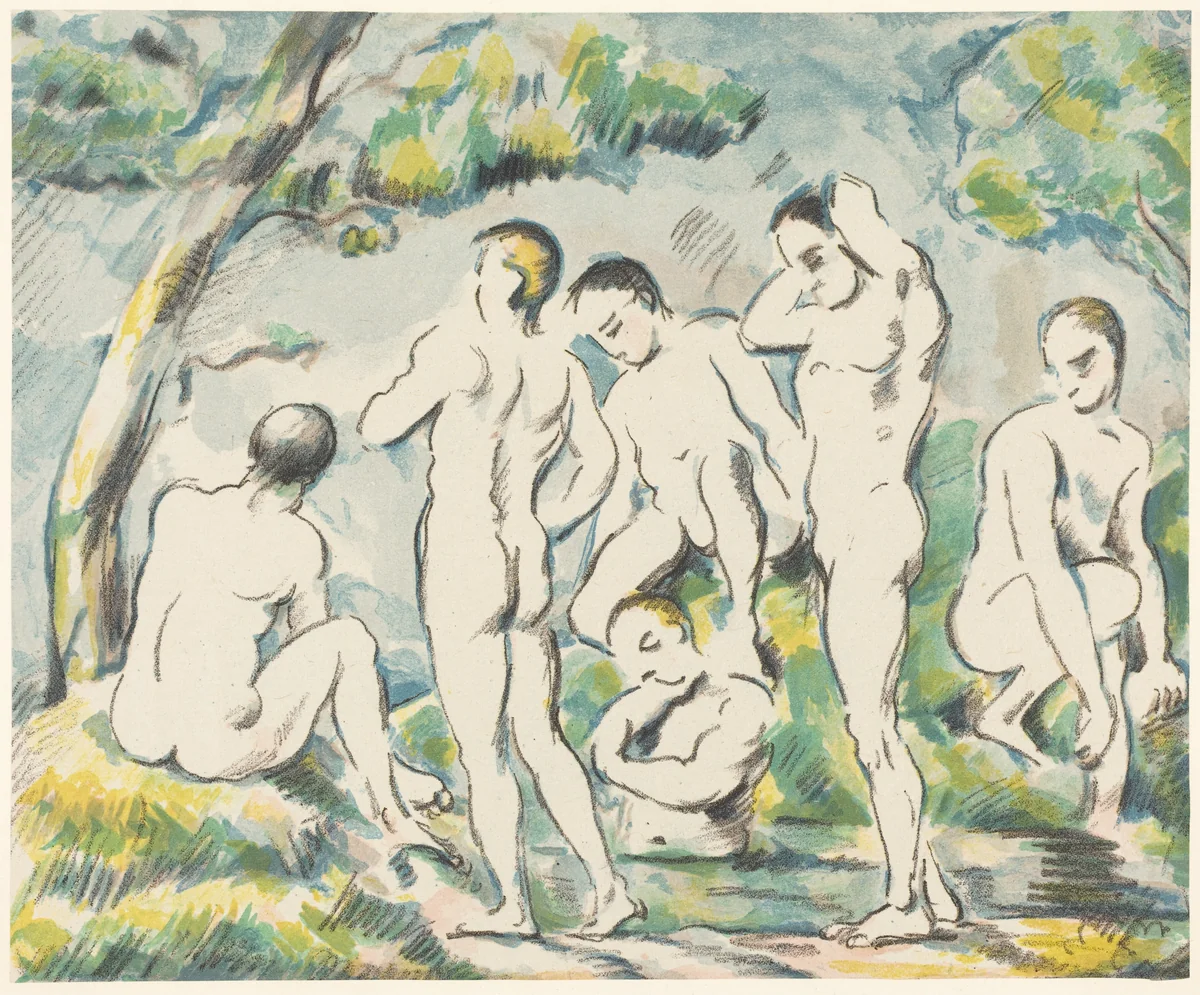 The Bathers (Small Plate) by Paul Cezanne, print, 1897
