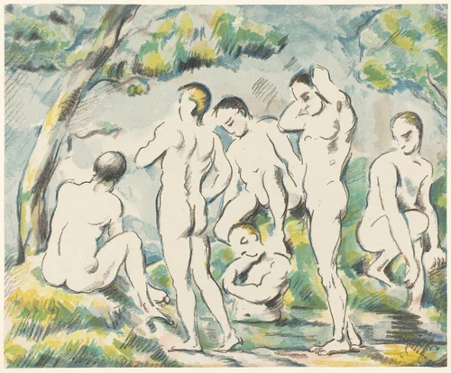 The Bathers (Small Plate) by Paul Cezanne, print, 1897