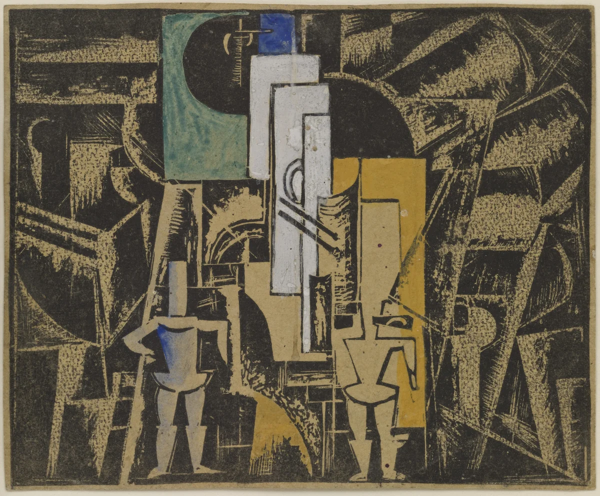 Design for Victory over the Sun by Vera Ermolaeva, print, 1920