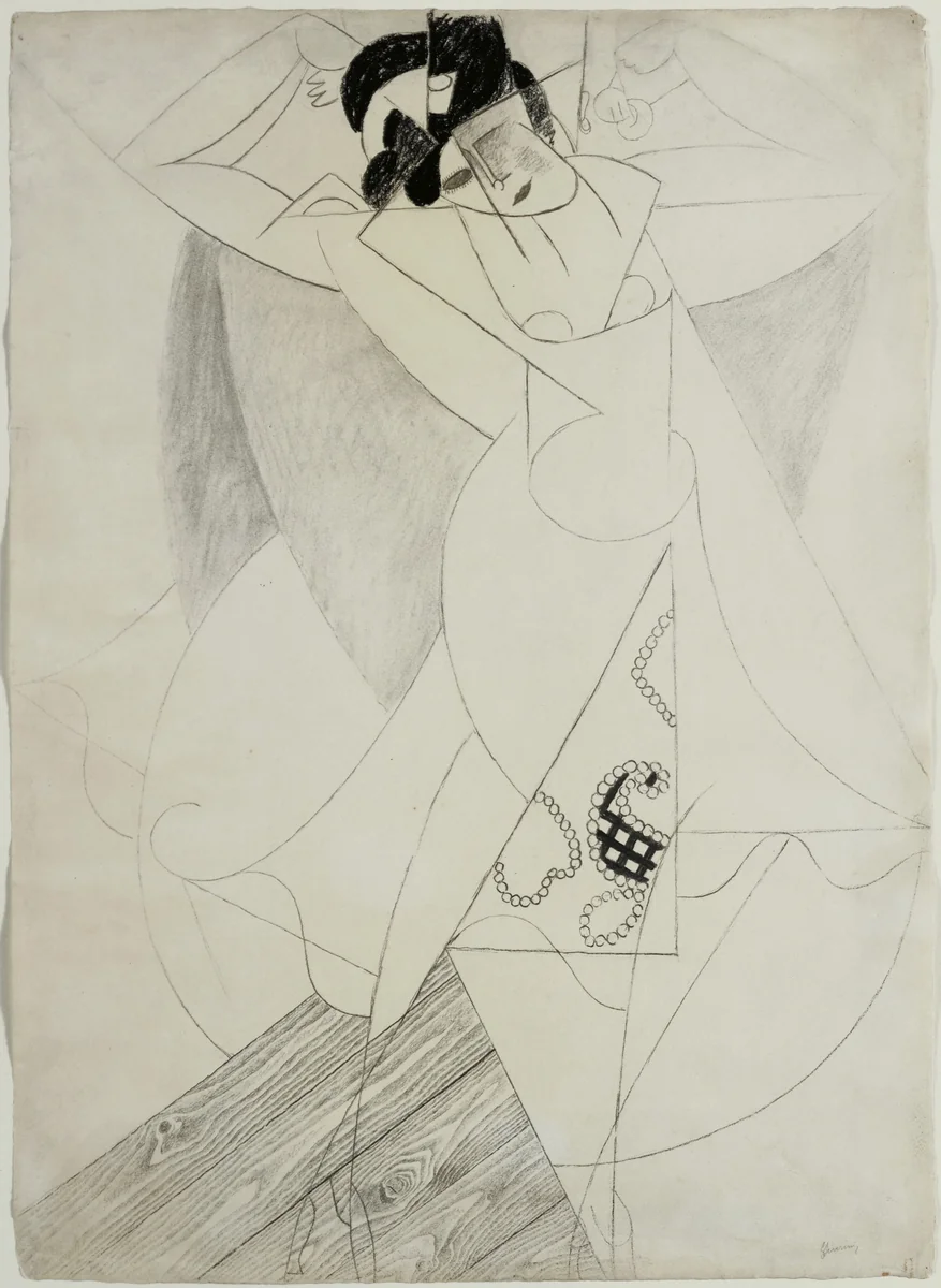 Spanish Dancer by Gino Severini, drawing, 1913