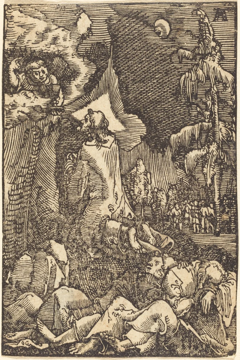 Christ on the Mount of Olives by Albrecht Altdorfer, print, 1513