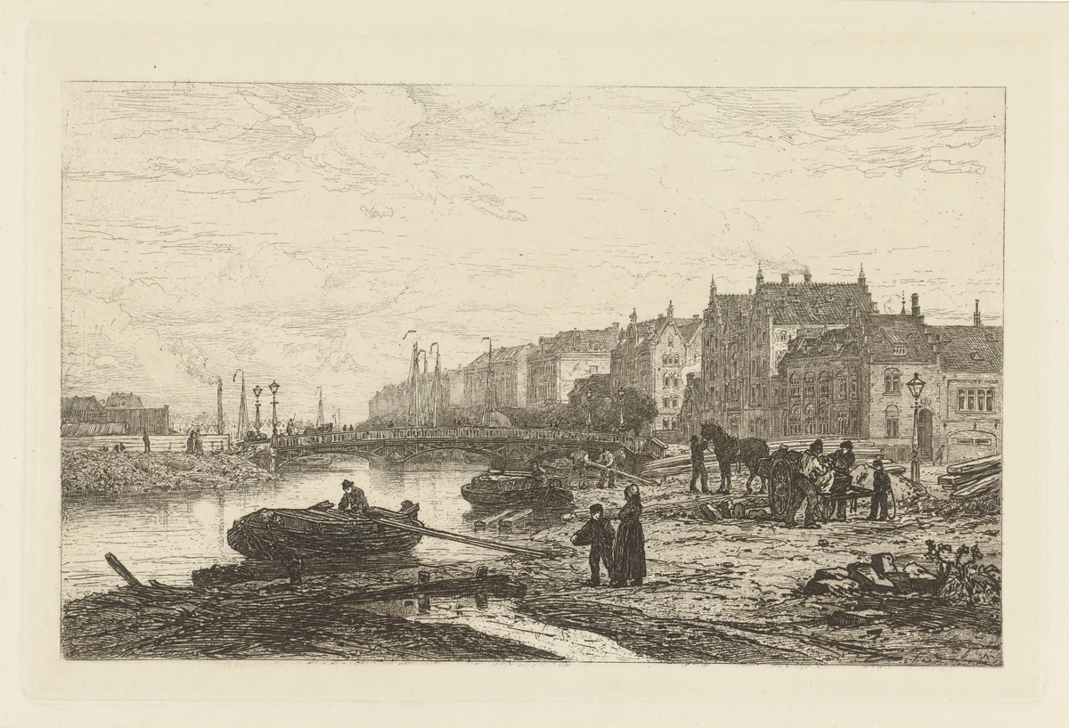 Gezicht op de Stadhouderskade by Johan Conrad Greive, print, 1847-1877