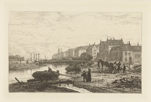 Gezicht op de Stadhouderskade by Johan Conrad Greive, print, 1847-1877