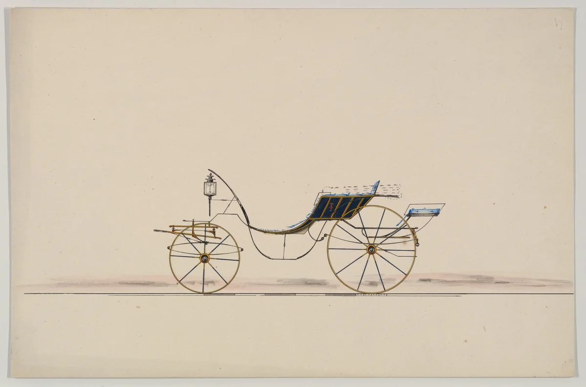 Phaeton (unnumbered) by Brewster & Co., drawing, 1870
