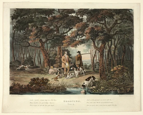 Shooting: Verse 4 by Thomas Sutherland
Dean Wolstenholme
Rudolph Ackermann, print, 1819