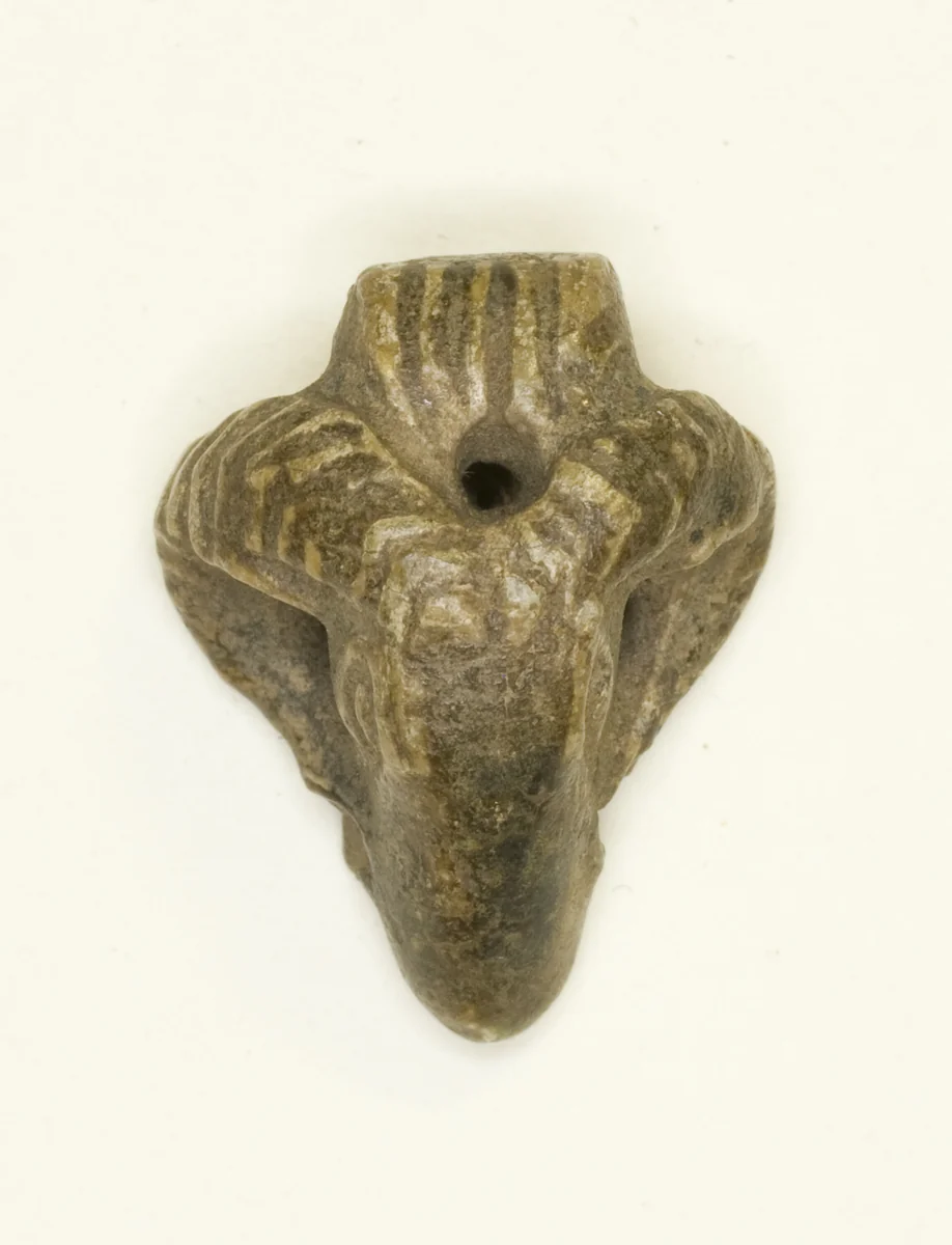 Amulet of a Ram's Head by Egyptian, metalwork, -1550--664