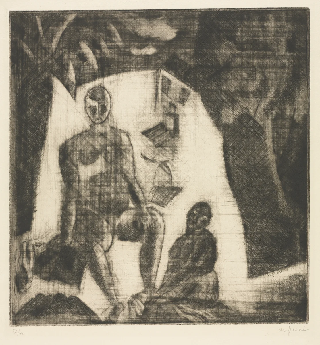 Sortie de bain by Charles Georges Dufresne, print, 1903-1931