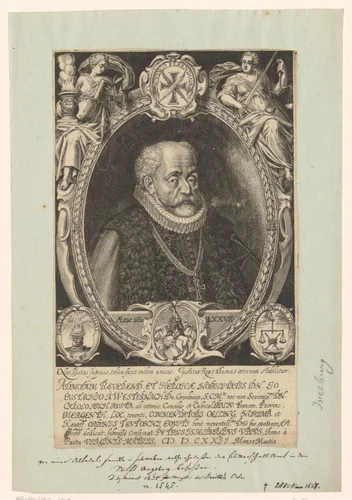 Portret van Johann Eustach von Westernach by Unknown, print, 1578-1630