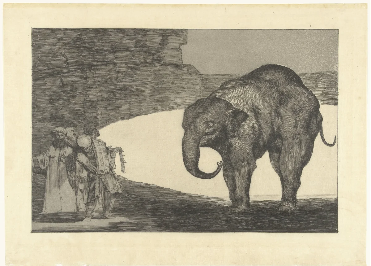 Dwaasheid van het beest by Francisco de Goya, print, 1815-1820