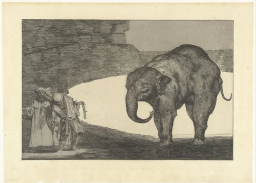 Dwaasheid van het beest by Francisco de Goya, print, 1815-1820